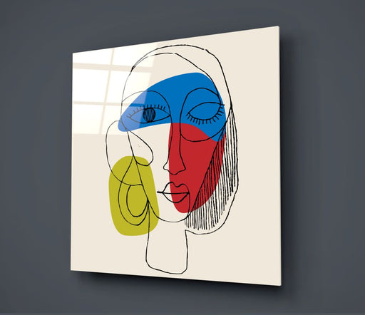 Tableau en verre - Portrait Visage Abstrait - Deco Story - L’histoire de la décoration s'écrit ici