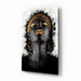 Tableau en verre - Femme africaine avec maquillage et cheveux dorés - Deco Story - L’histoire de la décoration s'écrit ici