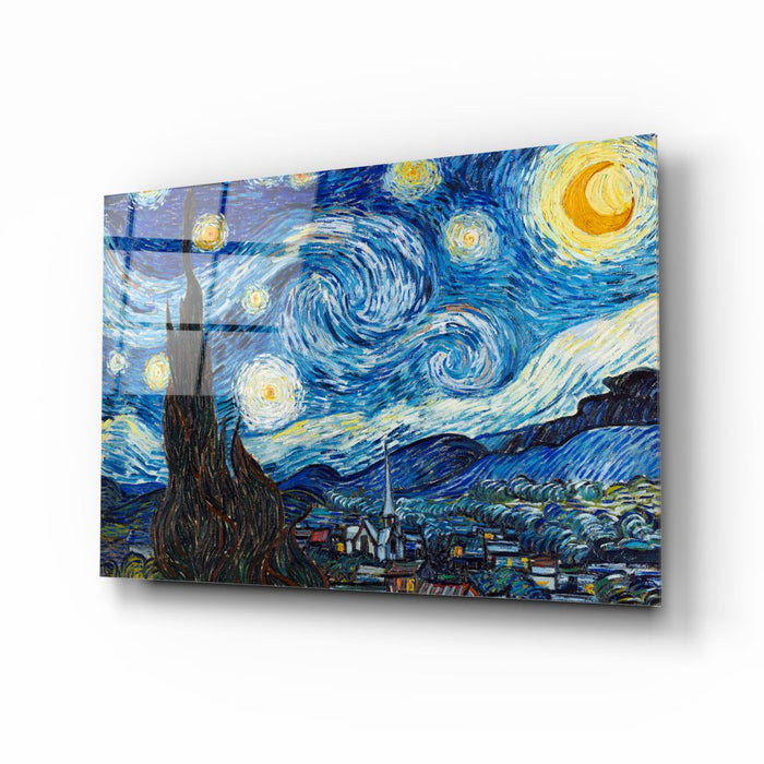 Tableau en verre - Van Gogh "Starry Night" - "La Nuit étoilée" - Deco Story - L’histoire de la décoration s'écrit ici